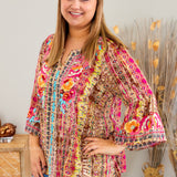 Bold Themes Embroidered Top - LAST ONES FINAL SALE