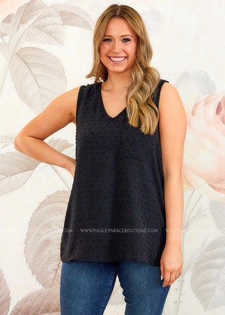 Francine Tank - Black  - LAST ONE FINAL SALE