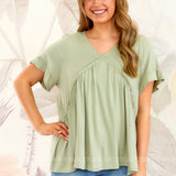 Kenna Top - Sage - LAST ONES FINAL SALE