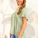 Kenna Top - Sage - LAST ONES FINAL SALE