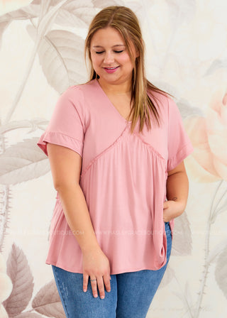 Kenna Top - Rose  - FINAL SALE