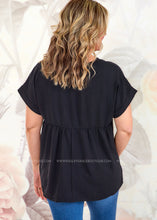 Load image into Gallery viewer, Martha Top - Black - FINAL SALE

