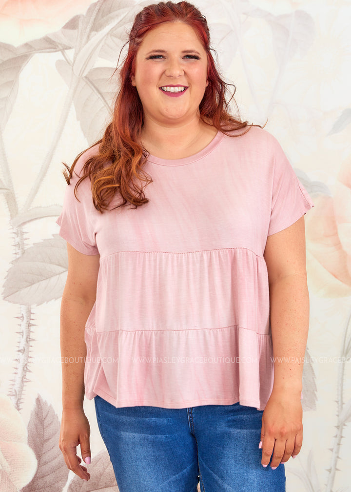 Awhile Longer Top - Pink - FINAL SALE CLEARANCE