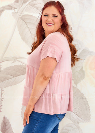 Awhile Longer Top - Pink - LAST ONE FINAL SALE