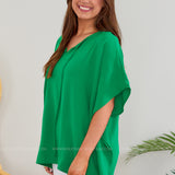 Where You Need to Be Top - Green - LAST ONES FINAL SALE