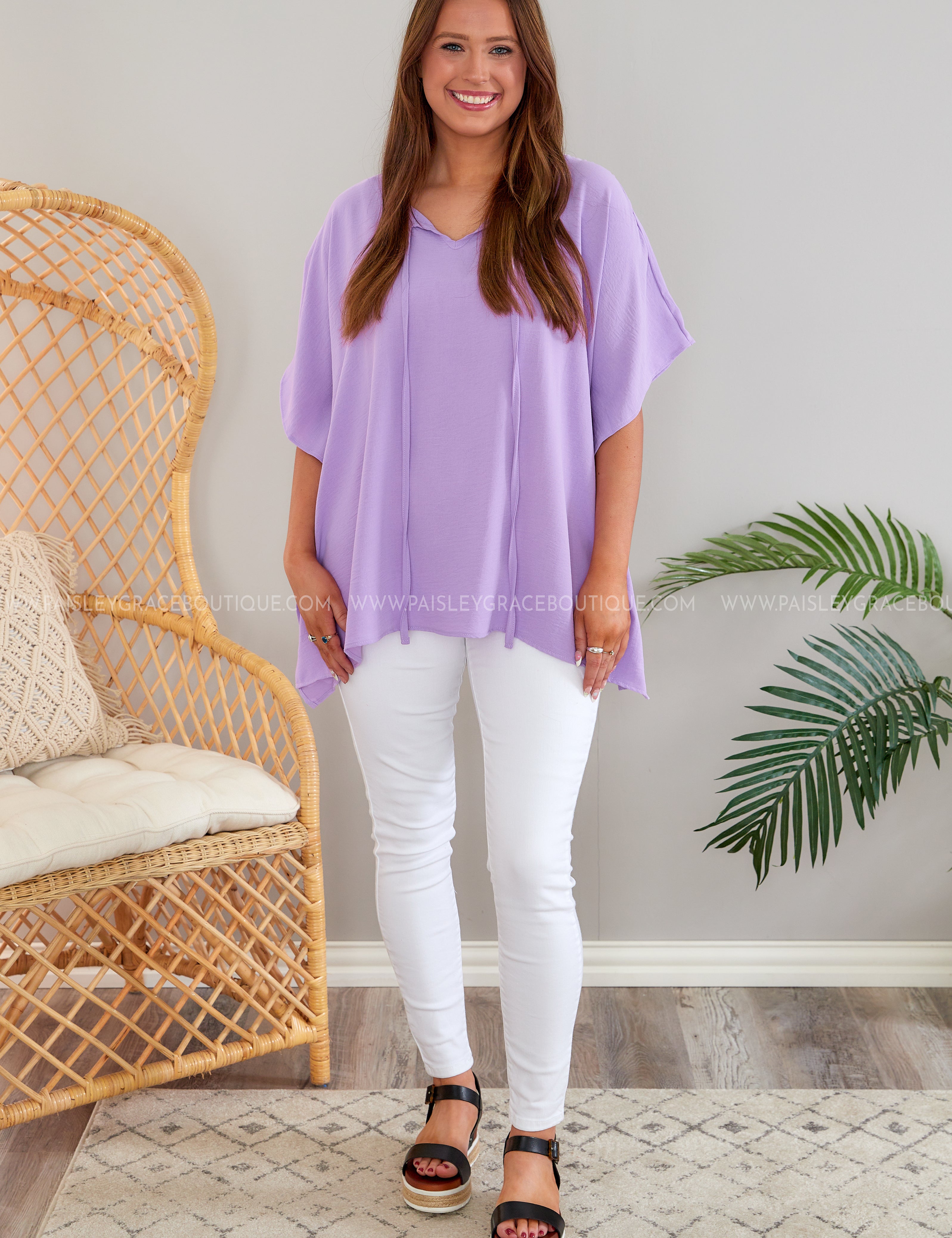 Where You Need to Be Top - Lilac* LAST ONES FINAL SALE *
