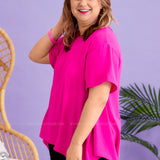 Devoted Darling Top - Fuchsia - LAST ONES FINAL SALE