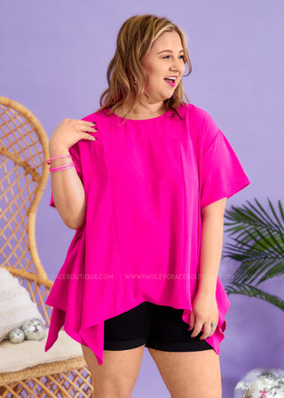 Devoted Darling Top - Fuchsia - FINAL SALE