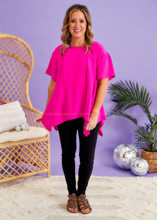 Devoted Darling Top - Fuchsia - FINAL SALE