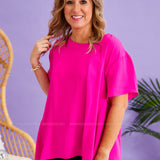 Devoted Darling Top - Fuchsia - LAST ONES FINAL SALE