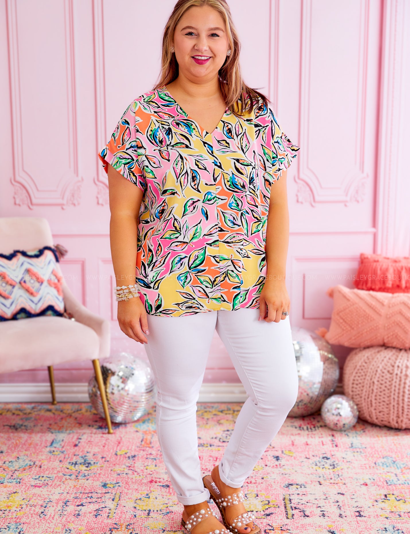 Crush and Blush Top - Pink Combo* FINAL SALE *