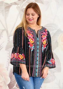 Searching for Joy Embroidered Top - FINAL SALE CLEARANCE
