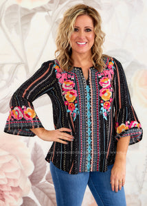 Searching for Joy Embroidered Top - FINAL SALE CLEARANCE