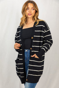 Claudia Striped Cardigan - 2 Colors  - FINAL SALE