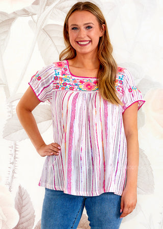 Before You Leave Embroidered Top* FINAL SALE *