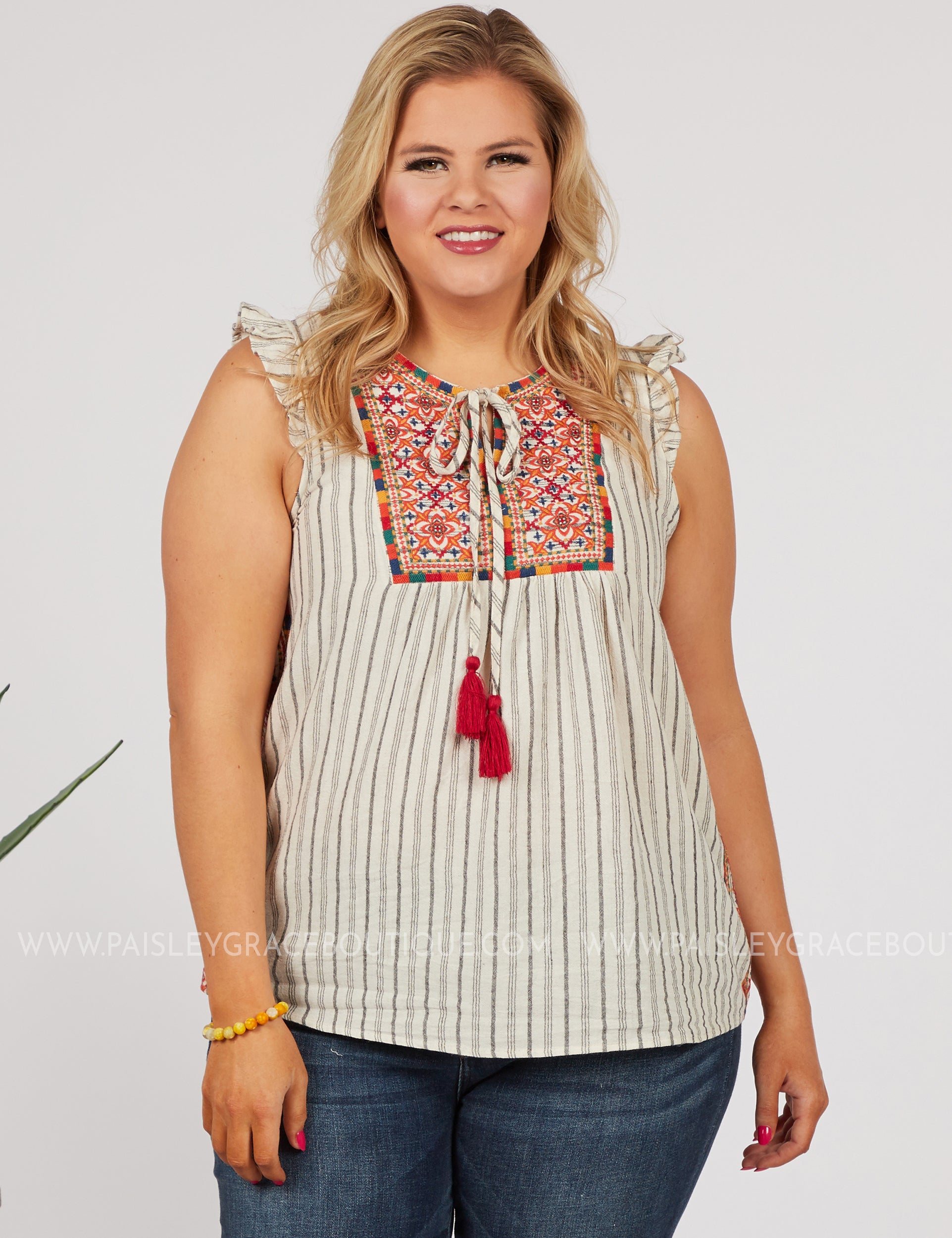 Hello Morocco Embroidered Top - LAST ONES FINAL SALE