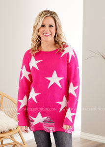 Shooting Stars Sweater- STEAL - FINAL SALE