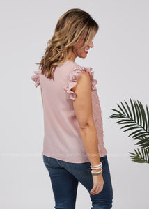 Lilly Top-DUSTY PINK - FINAL SALE CLEARANCE