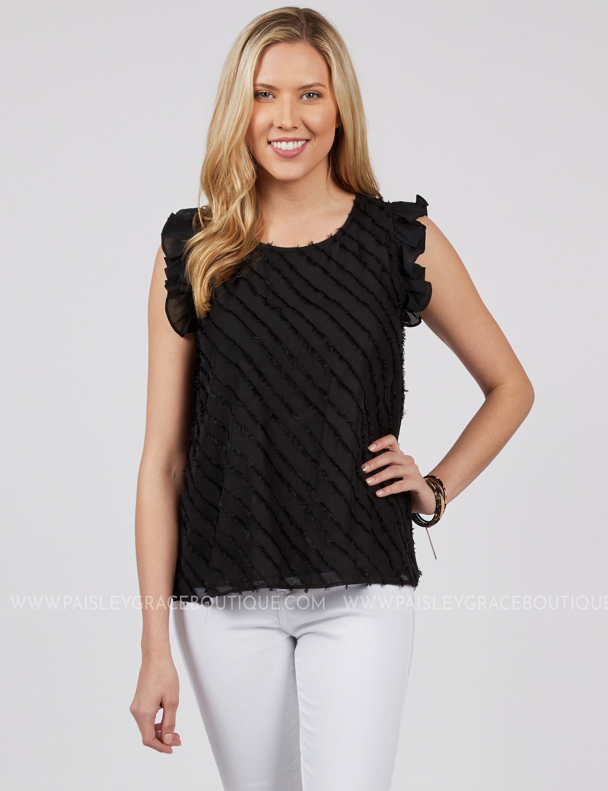 Lilly Top-BLACK - LAST ONES FINAL SALE