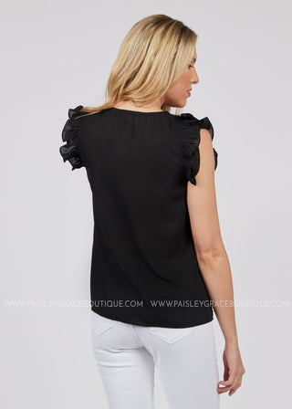 Lilly Top-BLACK - FINAL SALE