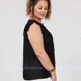 Lilly Top-BLACK - LAST ONES FINAL SALE