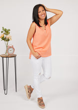 Load image into Gallery viewer, Rachel Scalloped Tank-CORAL  - FINAL SALE CLEARANCE
