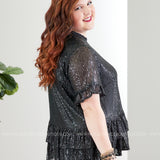 Wine & Shine Top- BLACK - LAST ONES FINAL SALE