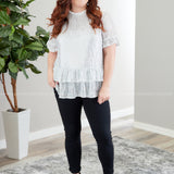 Wine & Shine Top- SILVER - LAST ONES FINAL SALE