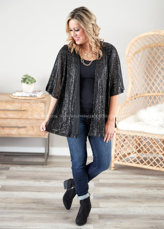 Timeless Love Sequin Kimono  - FINAL SALE