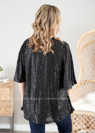 Timeless Love Sequin Kimono  - FINAL SALE