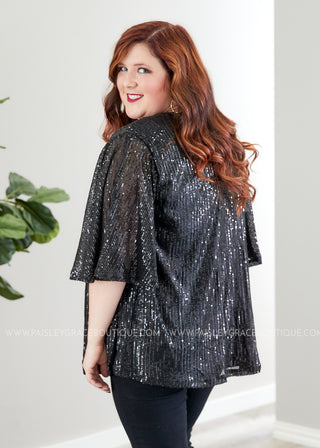 Timeless Love Sequin Kimono  - FINAL SALE