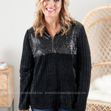 Casual Glam Pullover- BLACK - LAST ONES FINAL SALE