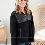 Casual Glam Pullover- BLACK - LAST ONES FINAL SALE