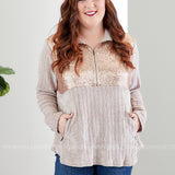 Casual Glam Pullover- CHAMPAGNE - LAST ONES FINAL SALE