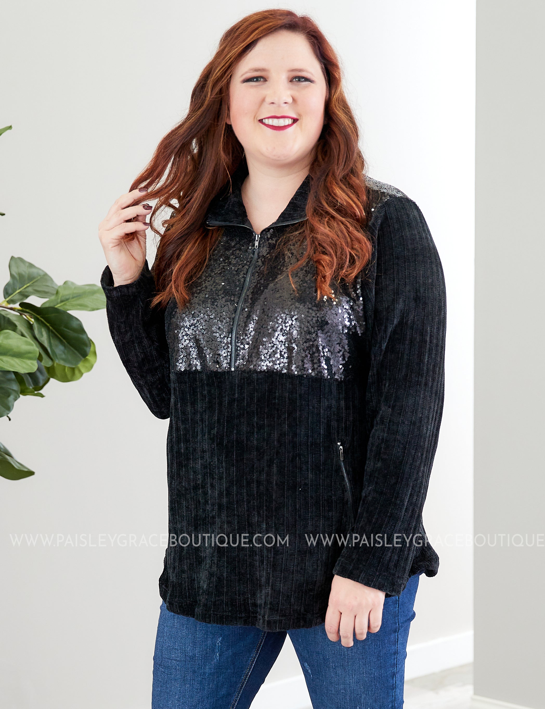 Casual Glam Pullover- BLACK - LAST ONES FINAL SALE