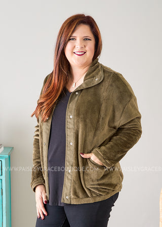 Aspen Adventures Jacket- OLIVE - LAST ONES FINAL SALE