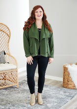 Load image into Gallery viewer, Uptown Girl Jacket- OLIVE - FINAL SALE
