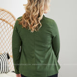 Uptown Girl Jacket- OLIVE - LAST ONES FINAL SALE