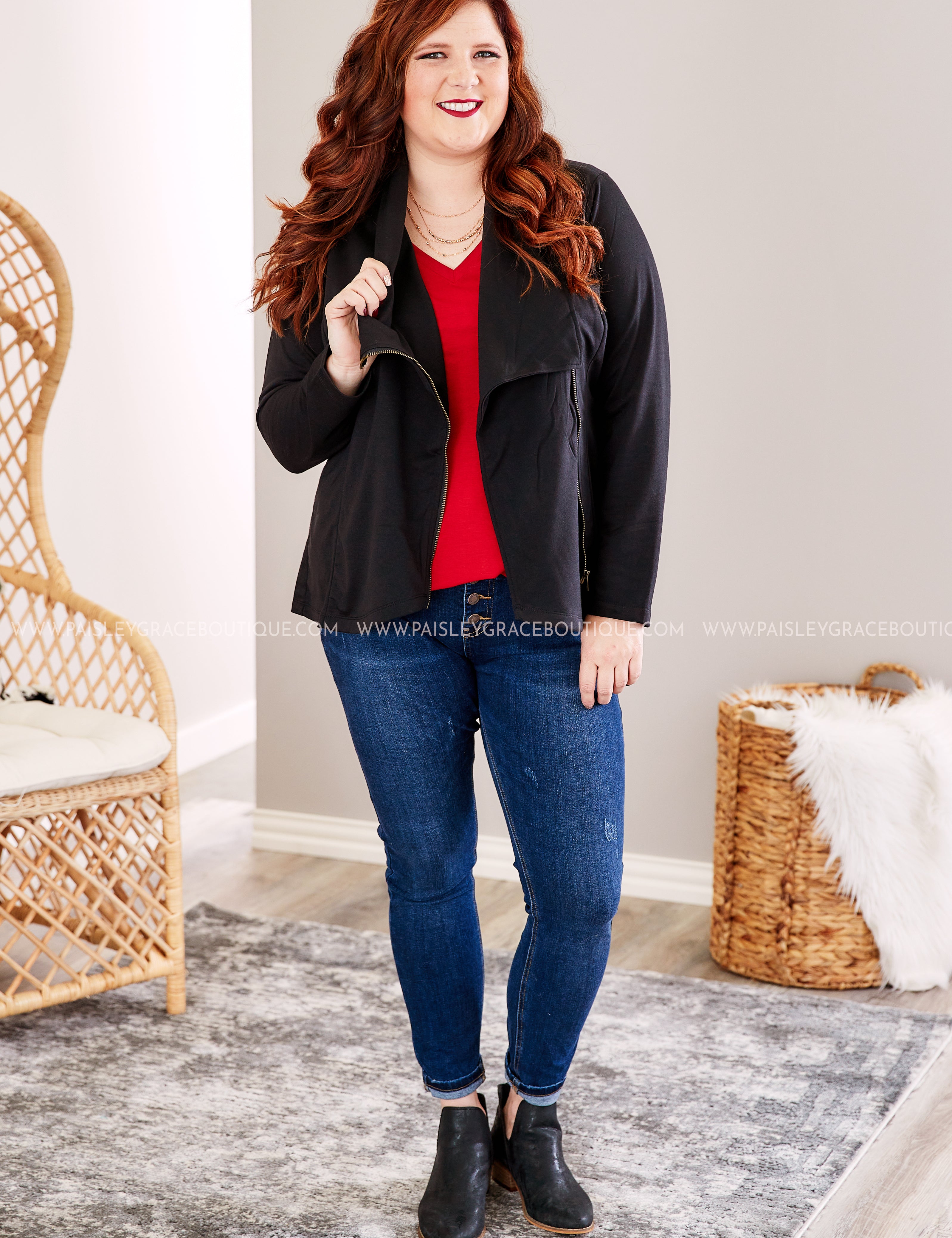 Uptown Girl Jacket- BLACK - LAST ONES FINAL SALE