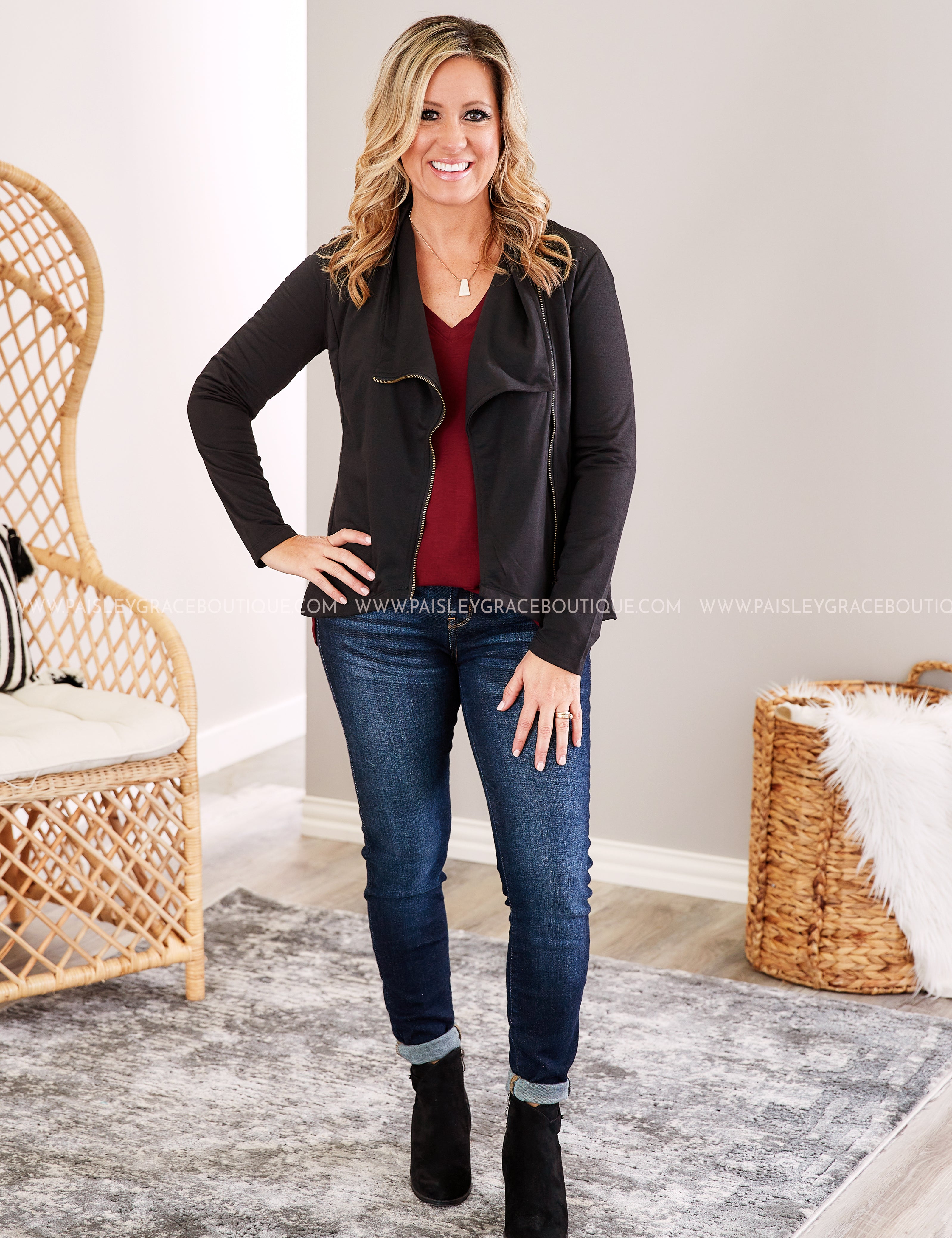 Uptown Girl Jacket- BLACK - LAST ONES FINAL SALE