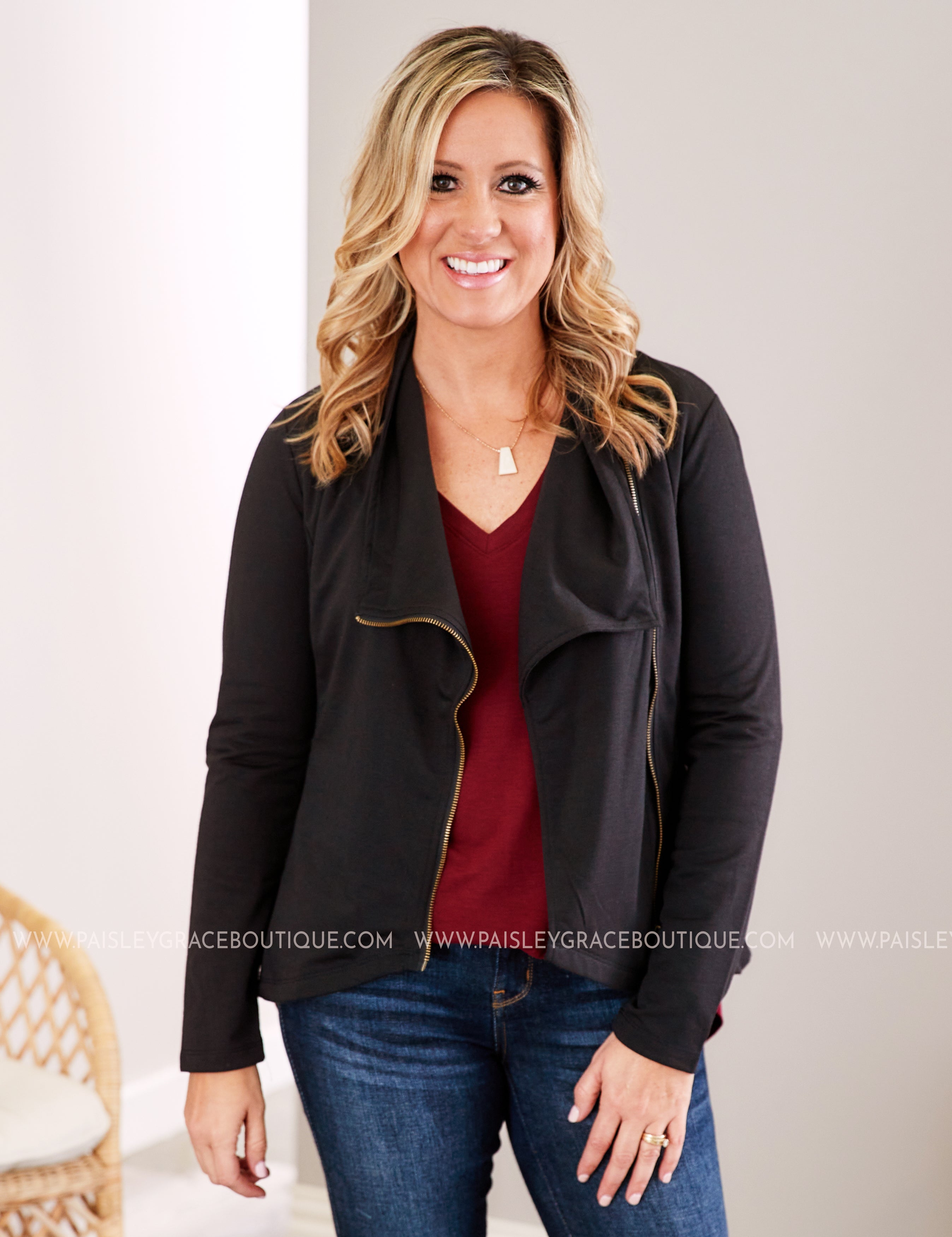 Uptown Girl Jacket- BLACK - LAST ONES FINAL SALE