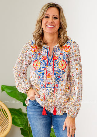 Isabelle Embroidered Top - FINAL SALE