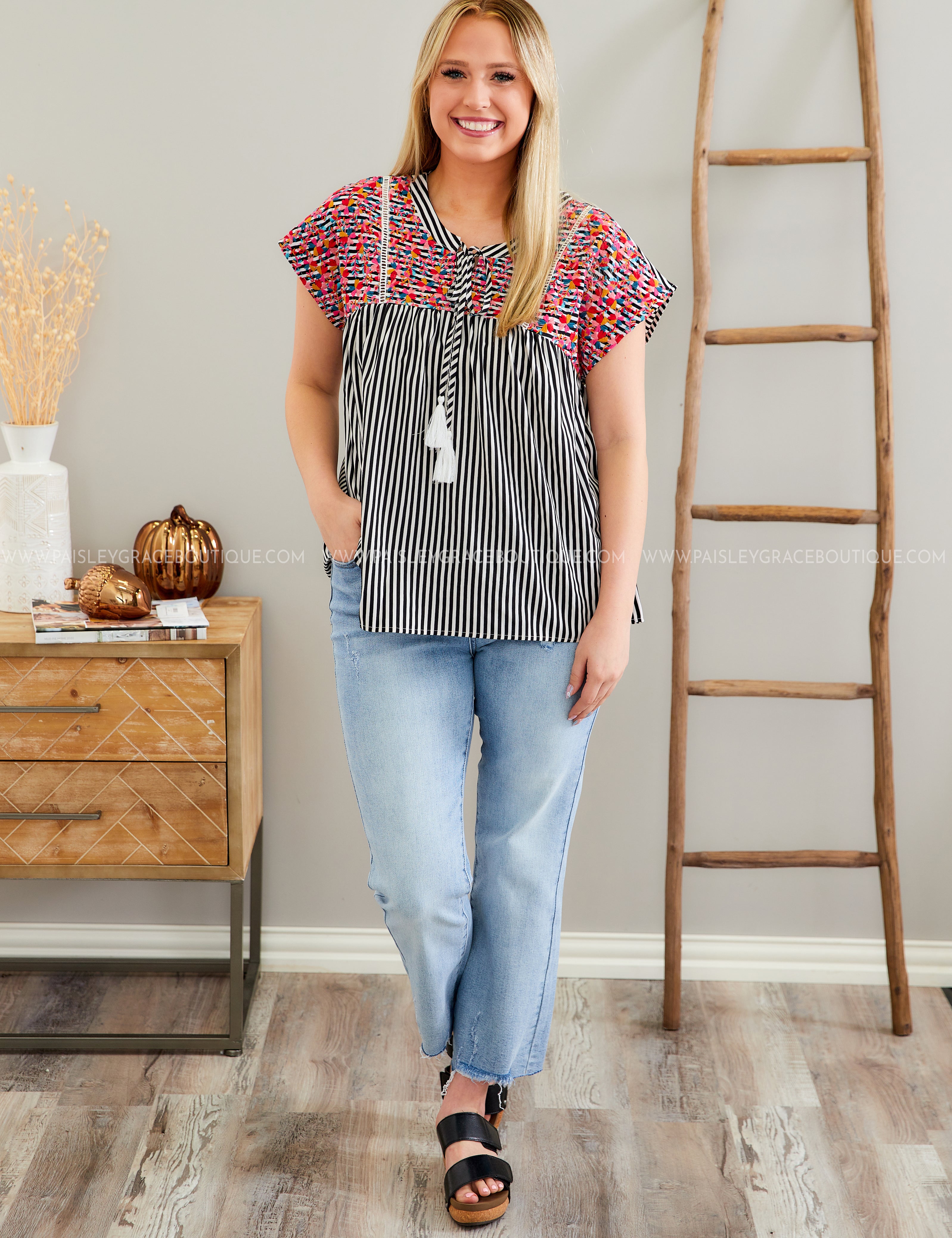 Vivian Embroidered Top - LAST ONES FINAL SALE