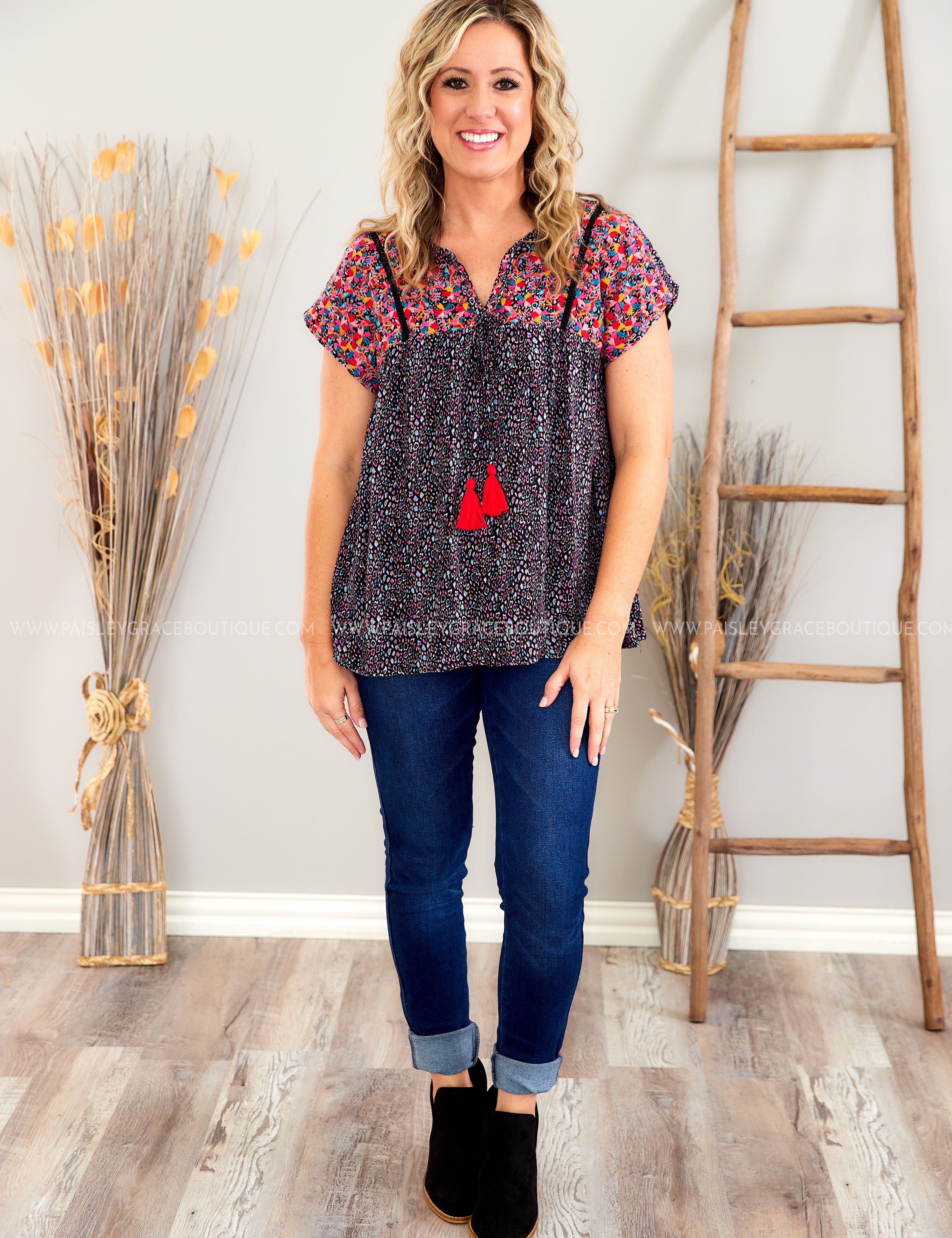 Relive The Magic Embroidered Top - LAST ONES FINAL SALE