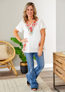 Lorena Embroidered Top - LAST ONES FINAL SALE