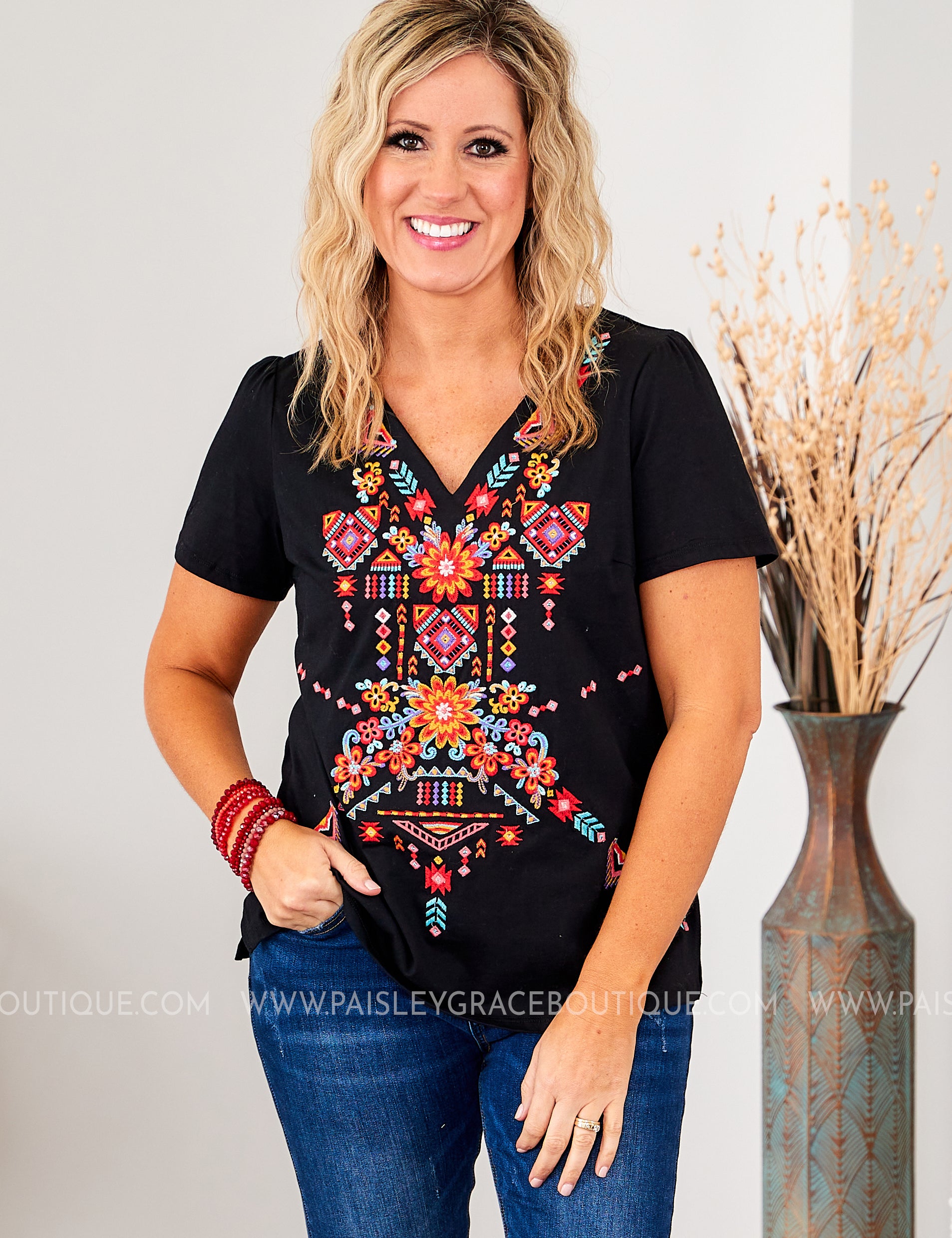 Sophia Embroidered Top - RESTOCK - LAST ONES FINAL SALE