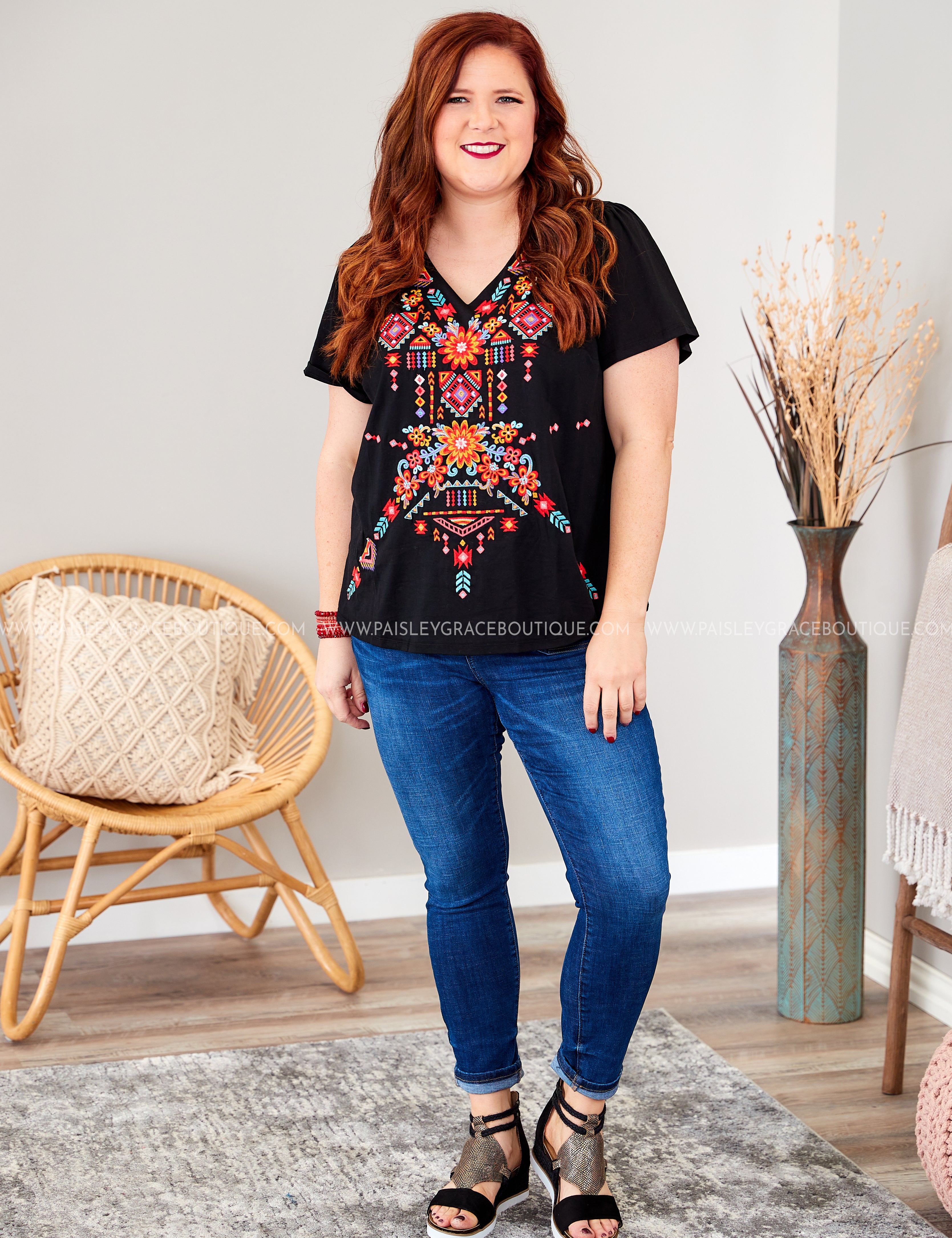 Sophia Embroidered Top - RESTOCK - LAST ONES FINAL SALE