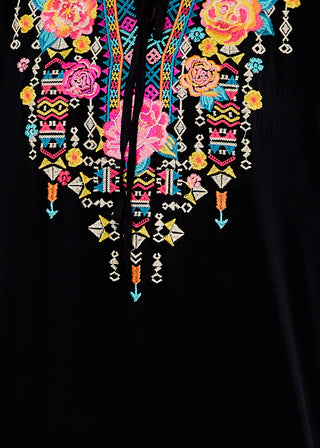 Light the Night Embroidered Top - LAST ONE FINAL SALE