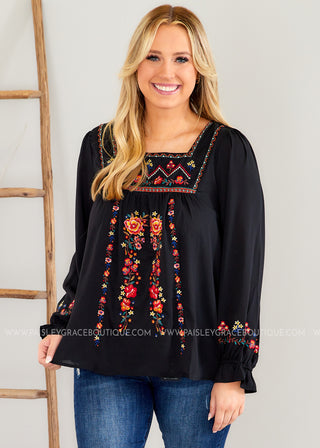 All Time High Embroidered Top - LAST ONE FINAL SALE