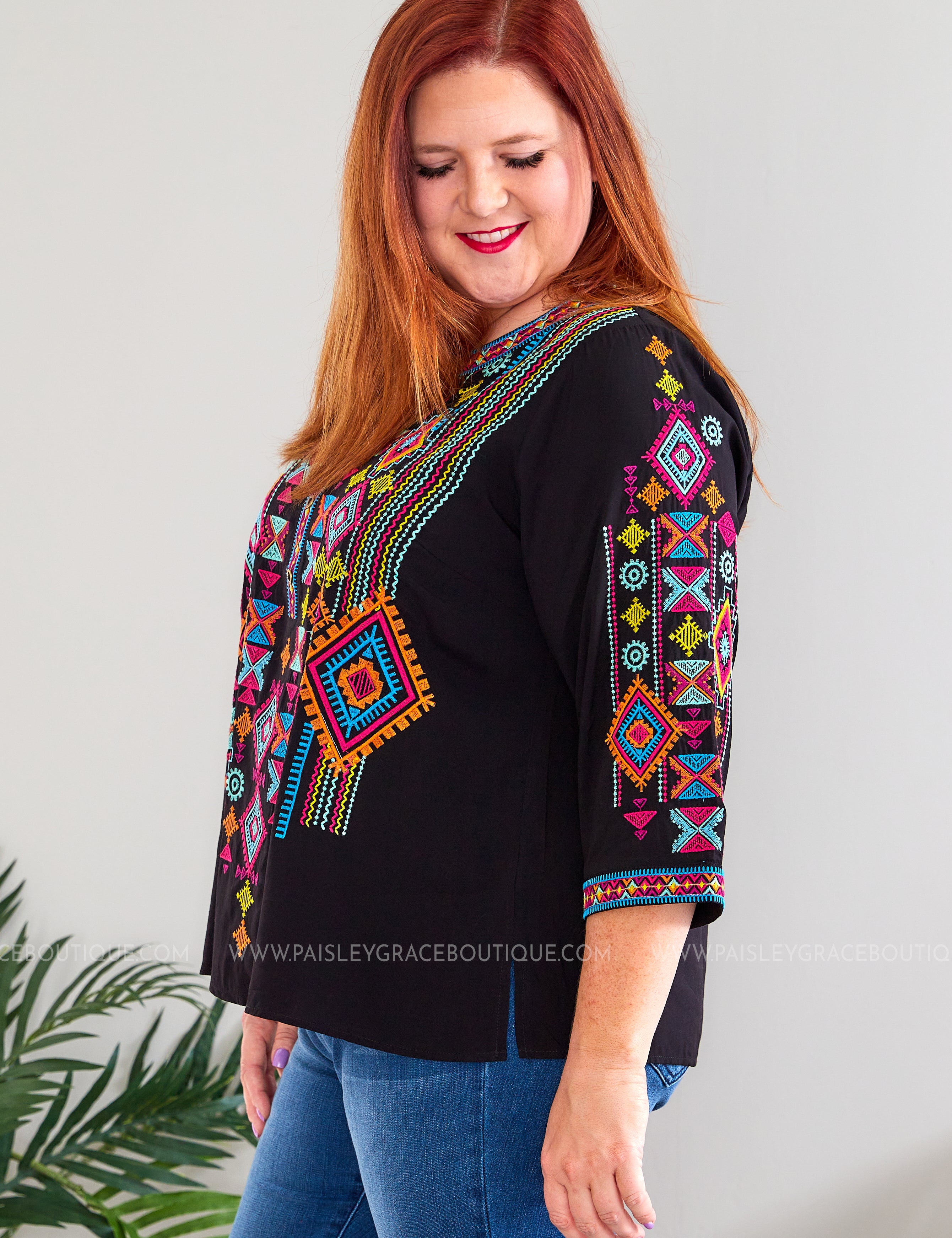 Modern Love Embroidered Top - LAST ONES FINAL SALE